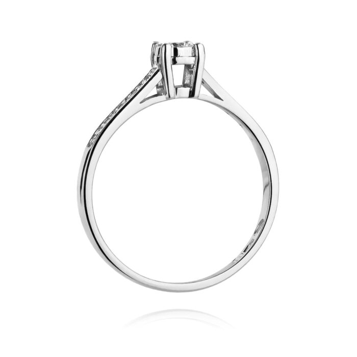 Inel Aur 14K cu Diamant 0.13 ct - Imagine 6