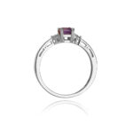 Inel Aur 14K cu Ametist 0.50 ct si Diamante 0.03 ct - Imagine 6
