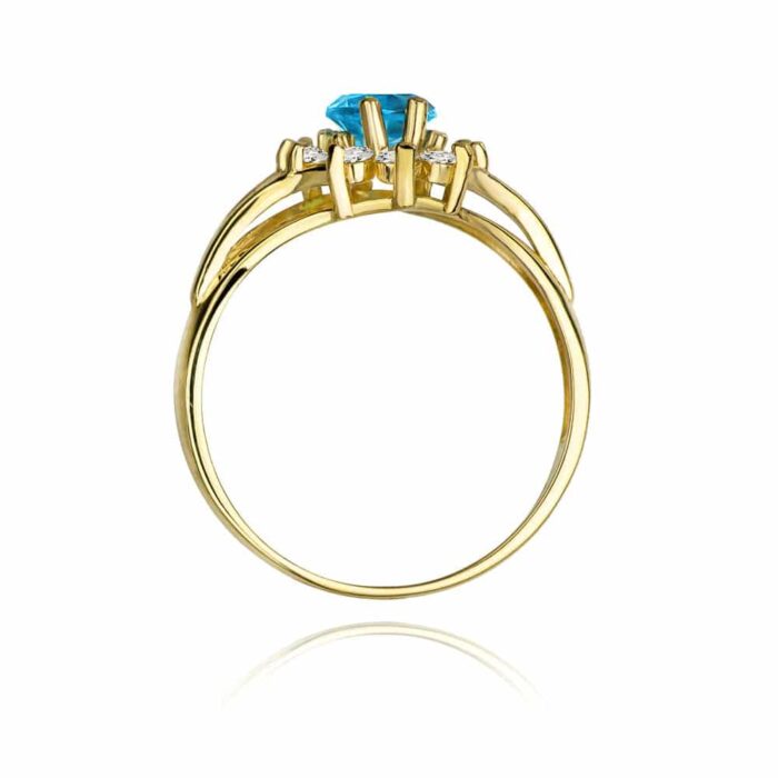 Inel Aur 14K cu Topaz 0.90 ct - Imagine 3