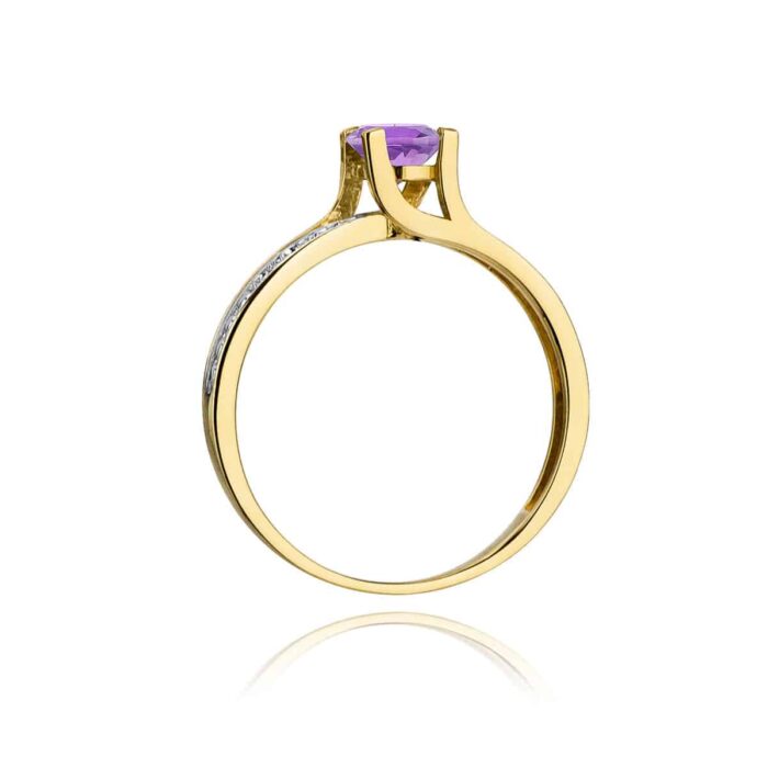 Inel Aur 14k cu Ametist 0.50 ct - Imagine 3