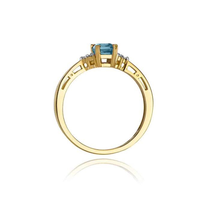 Inel Aur 14K cu Topaz 0.60 ct - Imagine 3
