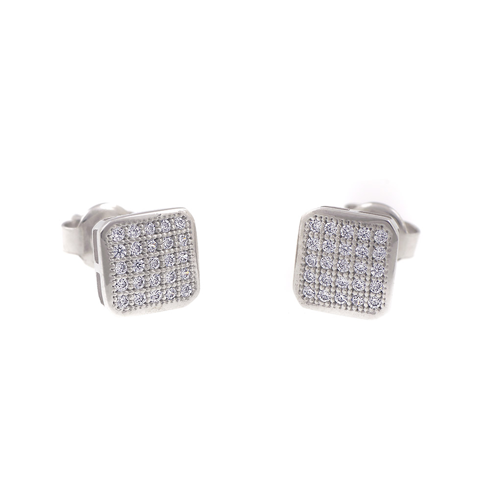 19-Cercei-Stud-aur-alb-cristale-zirconia-1.jpg Cercei eleganti din aur alb si cristale zirconia C349 - Imagine 1