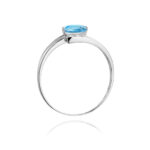 Inel Aur 14K cu Topaz 0.50 ct si Diamante 0.05 ct - Imagine 7