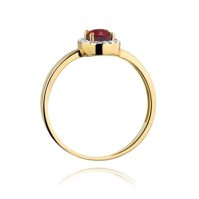 Inel Aur 14k cu Rubin 0.60 ct - Imagine 3