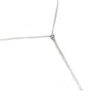 Lant argint cu pandantiv cruciulita cu cristale zircon L144 - Imagine 3