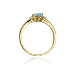 Inel Aur 14k cu Topaz 0.50 ct - Imagine 3