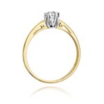 Inel Aur 14K cu Diamant 0.15 ct - Imagine 3