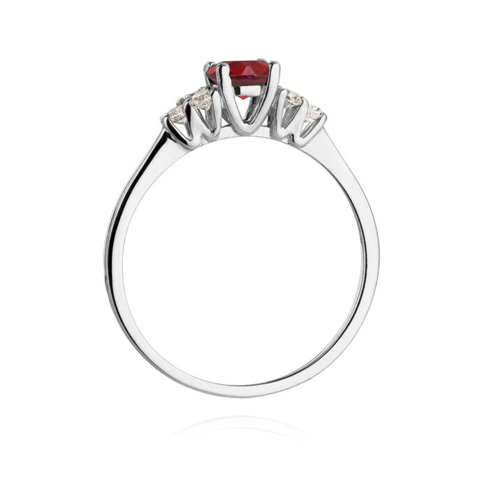 Inel Aur 14K cu Rubin 0.50 ct si Diamante 0.18 ct - Imagine 6