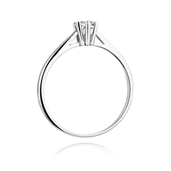 Inel Aur 14K cu Diamant 0.15 ct - Imagine 6
