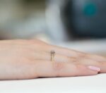 Inel Aur 14K cu Diamant 0.10 ct - Imagine 3