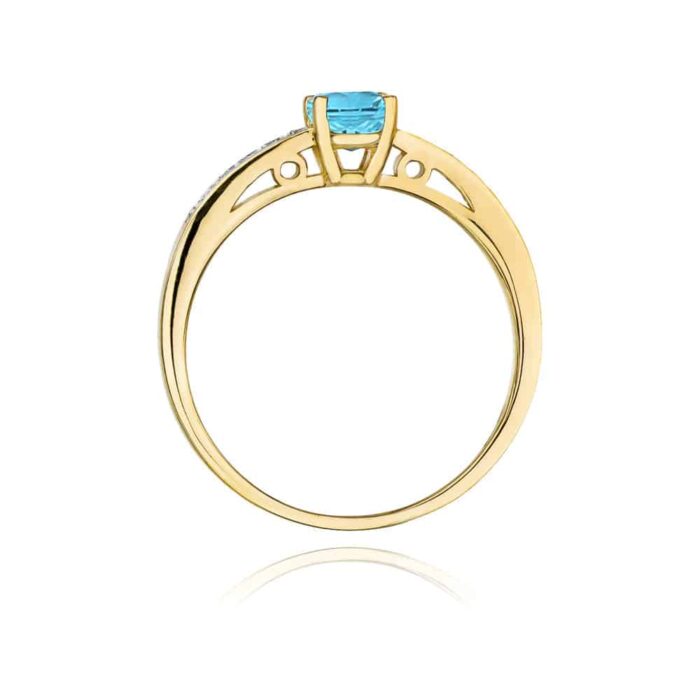 Inel Aur 14K cu Topaz 0.50 ct - Imagine 3