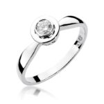 Inel Aur 14K cu Diamant 0.15 ct - Imagine 5