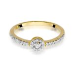 Inel Aur 14K cu Diamant 0.19 ct - Imagine 2