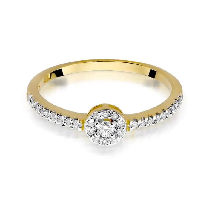 Inel Aur 14K cu Diamant 0.19 ct - Imagine 2