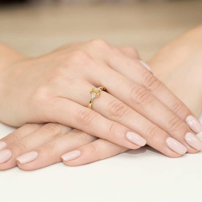 Inel Aur 14K cu Citrin 0.60 ct - Imagine 7