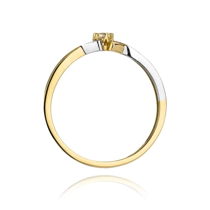 Inel Aur 14K cu Diamant 0.04 ct - Imagine 3