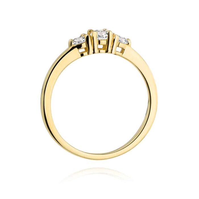 Inel Aur 14k cu Diamant 0.33 ct - Imagine 3