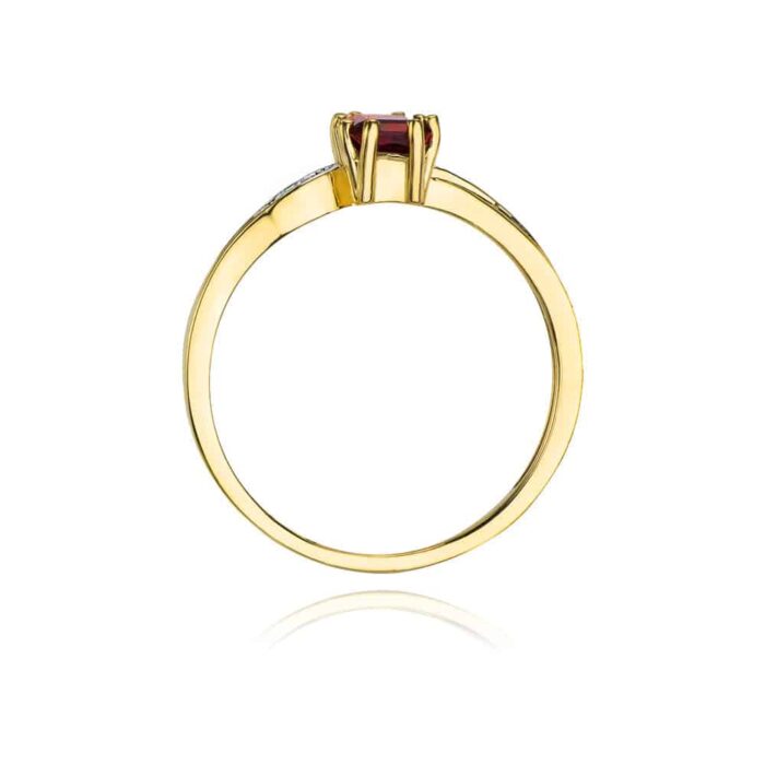 Inel Aur 14k cu Granat 0.70 ct - Imagine 3