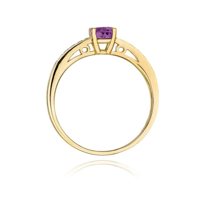 Inel Aur 14K cu Ametist 0.50 ct - Imagine 3