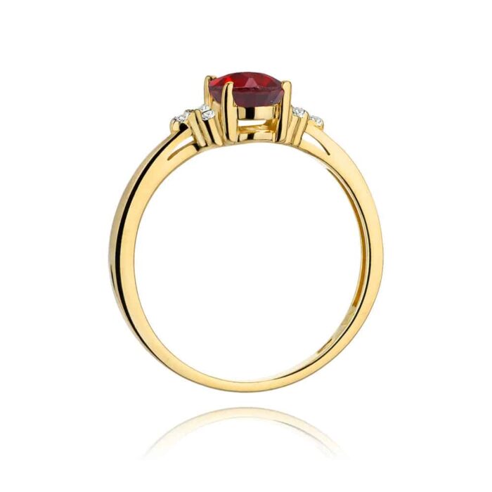 Inel Aur 14k cu Rubin 1.0 ct - Imagine 3
