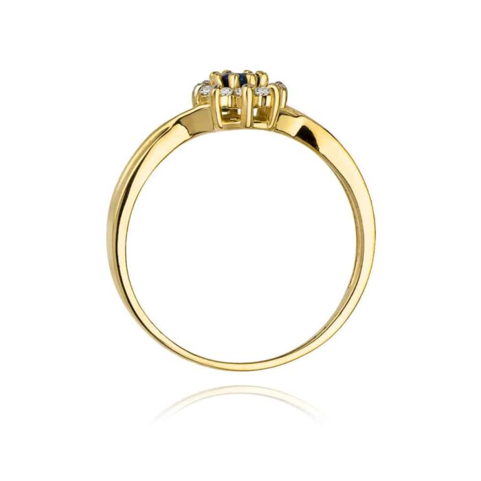 Inel Aur 14k cu Safir 0.15 ct - Imagine 3