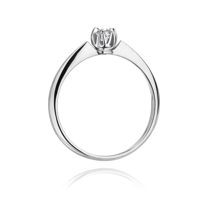 Inel Aur 14K cu Diamant 0.10 ct - Imagine 8
