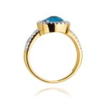 Inel Aur 14k cu Topaz 3.00 ct - Imagine 3