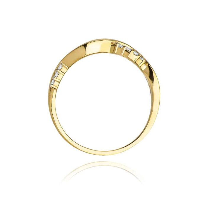 Inel Aur 14k cu Diamant 0.07 ct - Imagine 3