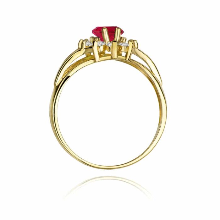 Inel Aur 14k cu Rubin 1.00 ct - Imagine 3