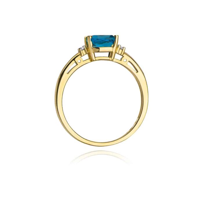 Inel Aur 14K cu Topaz 1.10 ct - Imagine 3