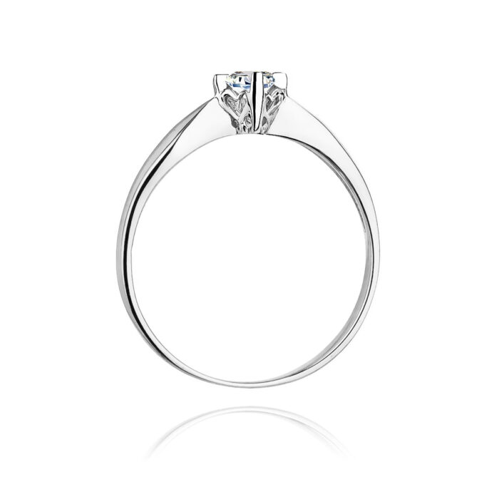Inel Aur 14K cu Diamant 0.12 ct - Imagine 6