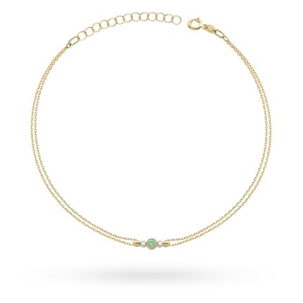 Brățară Aur 14K B0005 Smarald 0.15ct