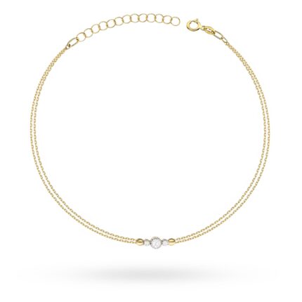 Bratara Aur 14 K cu Diamante 0.13 ct