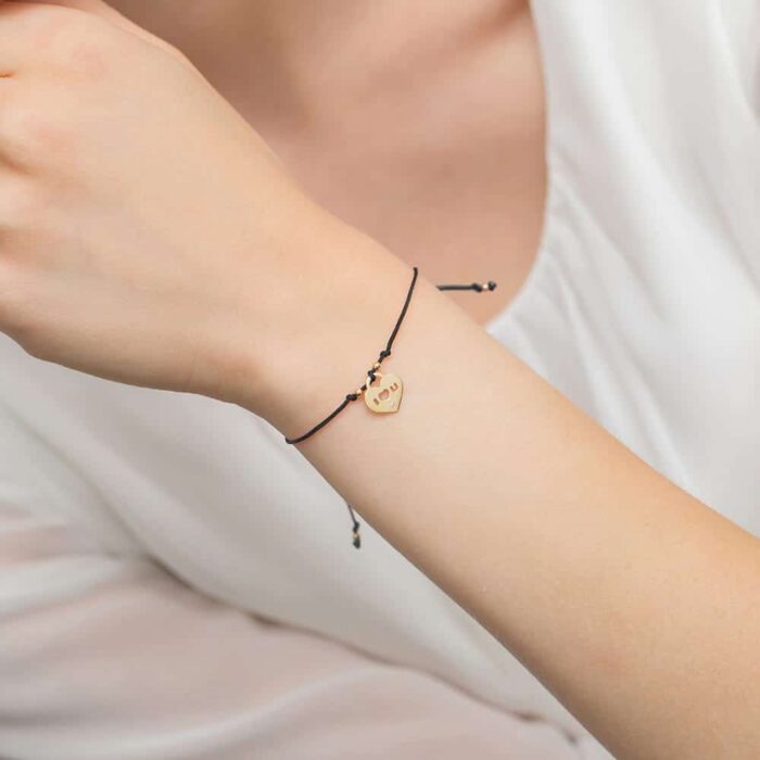 Bratara Inima snur Aur 14K cu Diamant 0.005 ct - Imagine 2