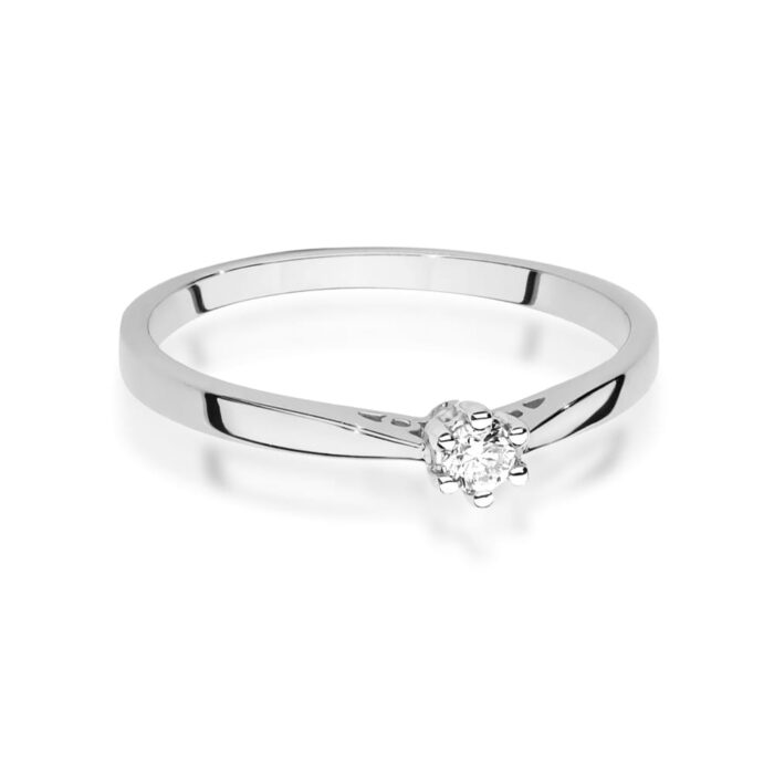 Inel Aur 14K cu Diamant 0.08 ct - Imagine 6