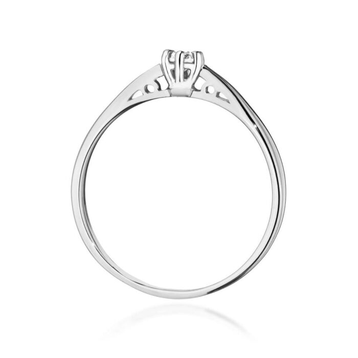 Inel Aur 14K cu Diamant 0.08 ct - Imagine 7
