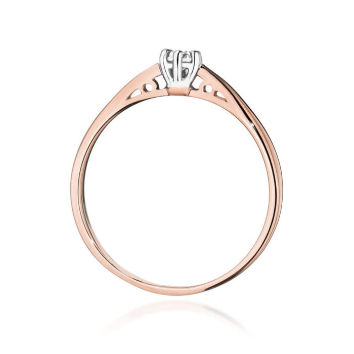 Inel Aur 14K cu Diamant 0.08 ct - Imagine 11