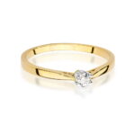 Inel Aur 14K cu Diamant 0.08 ct - Imagine 2