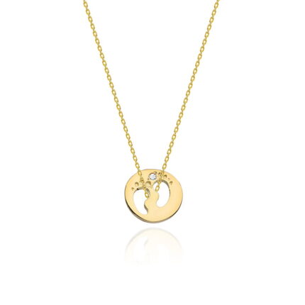 Colier Picioruse Aur 14k cu Diamante 0.005 ct