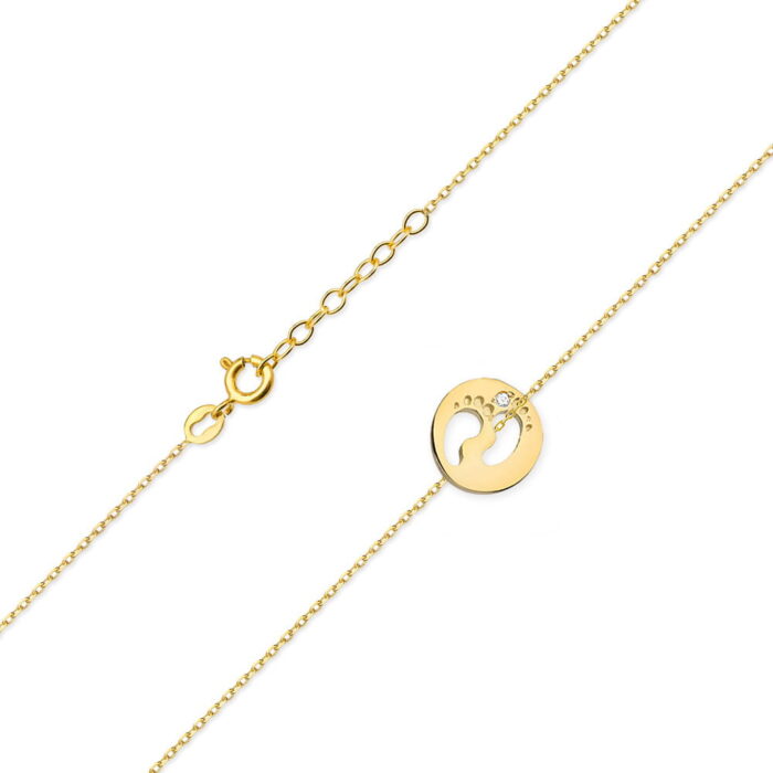 Colier Picioruse Aur 14k cu Diamante 0.005 ct - Imagine 2