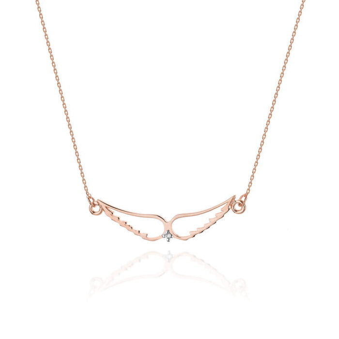 Colier Aripi Aur 14k cu Diamante 0.005 ct - Imagine 3