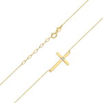 Colier Cruce Aur 14k cu Diamante 0.005 ct - Imagine 2