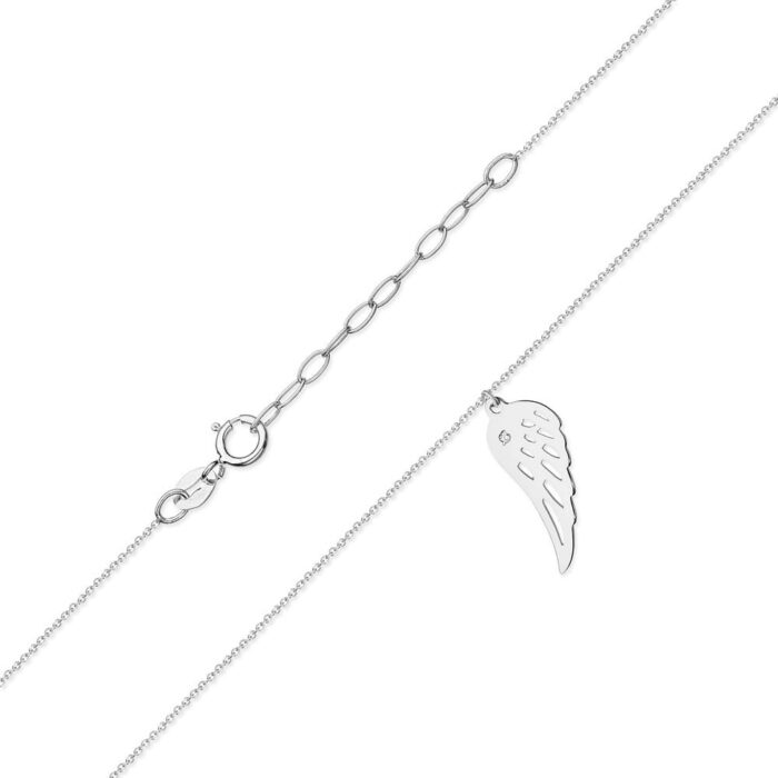 Colier Aripa Aur 14k cu Diamante 0.005 ct - Imagine 6