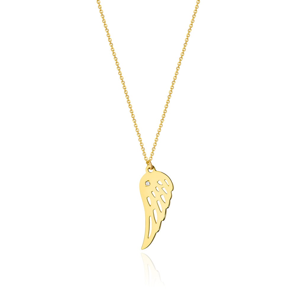 C012-Z-585-B0.005_1.jpg Colier Aripa Aur 14k cu Diamante 0.005 ct - Imagine 1