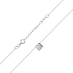 Colier Patrat Aur 14k cu Diamante 0.08 ct - Imagine 6