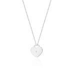 Colier Inima Aur 14k cu Diamante 0.005 ct - Imagine 5