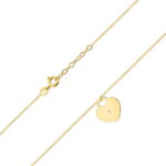 Colier Inima Aur 14k cu Diamante 0.005 ct - Imagine 2