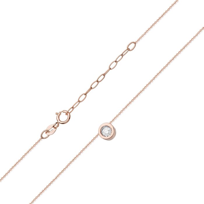 Colier Aur 14k cu Diamante 0.08 ct - Imagine 5