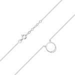 Colier Cerculet Aur 14k cu Diamante 0.045 ct - Imagine 6