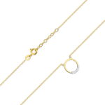 Colier Cerculet Aur 14k cu Diamante 0.045 ct - Imagine 2